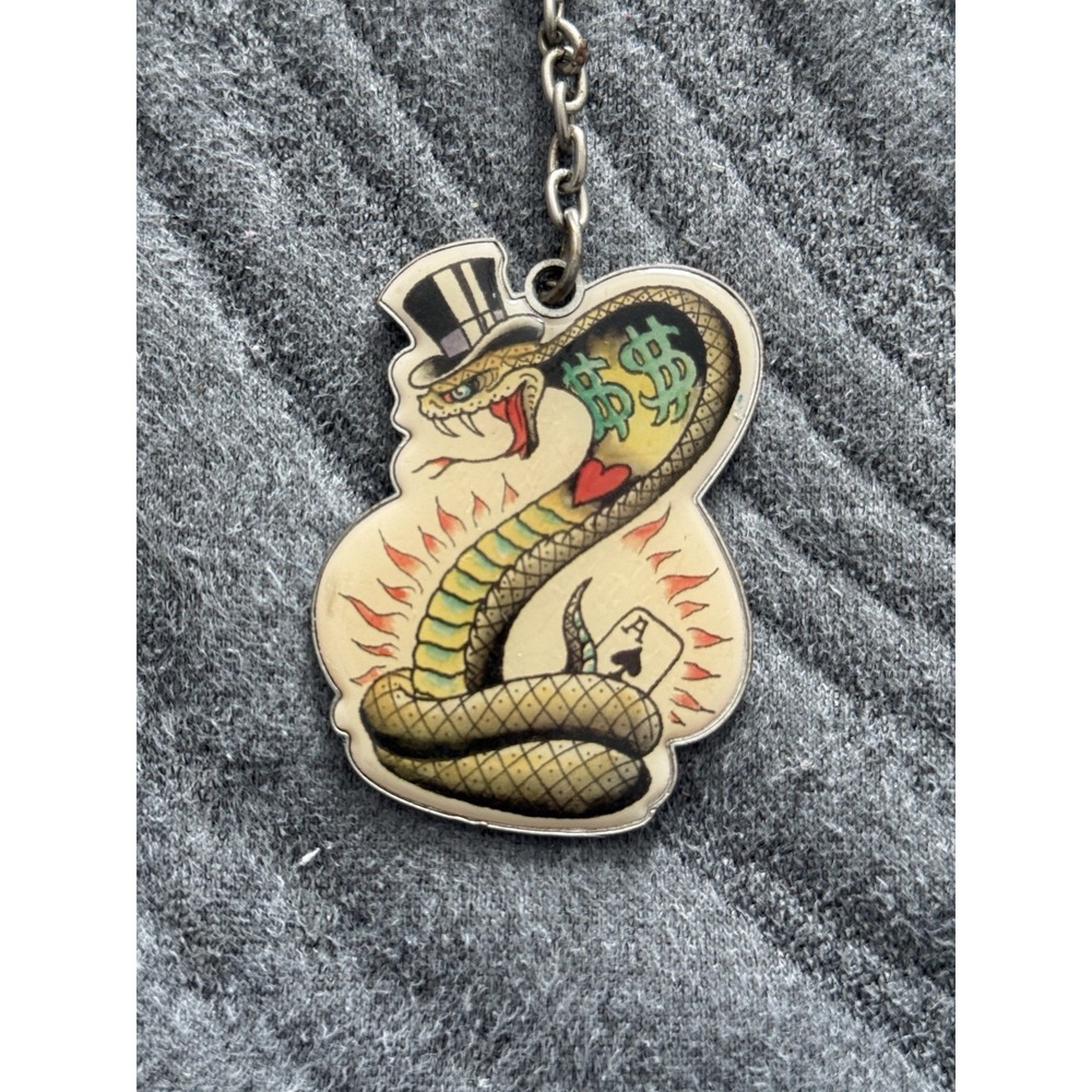 Ed Hardy Casino Cobra Snake Colored Top Hat Key Chain